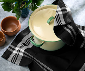 black cloth kitchen towels, modern kitchen towels cotton with white striped, colorful kitchen towels, farmhouse dish towels.