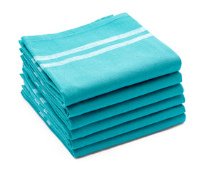 bar towels for kitchen, teal and white stripe dish towels.