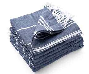 dish towels for kitchen, linen dish towels, dishtowels, flour sack kitchen towels, absorbent kitchen towels, navy kitchen towels