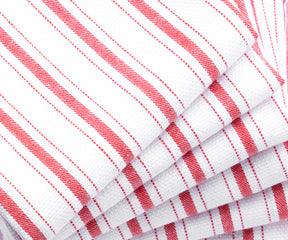 kitchen towels set of 6, Red and white striped dish towels cotton, drying dish towels, dish cloths and dish towels, red and white dish towels