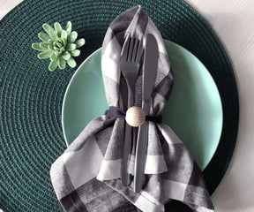 Embrace the comfort and style of cotton napkins, adding a tactile and visual dimension to your dining experience.