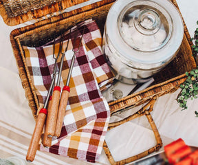 These orange embroidered dish towels are made from 100% cotton and are perfect for a special occasion or as a thoughtful gift.