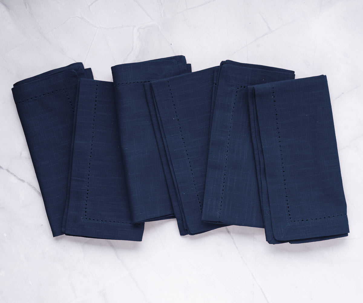 navy napkins, navy cloth napkins, navy blue dinner napkins, napkins cloth washable