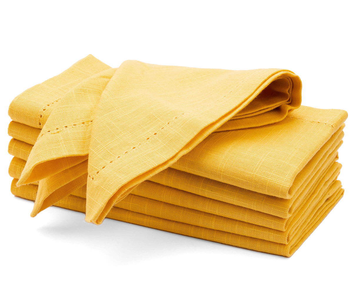 yellow napkins, cloth napkins, cotton dinner napkins, linen napkins, cloth dinner napkins, yellow cloth napkins