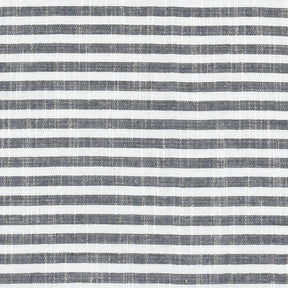 Close-up view of a blue and white striped restaurant napkin