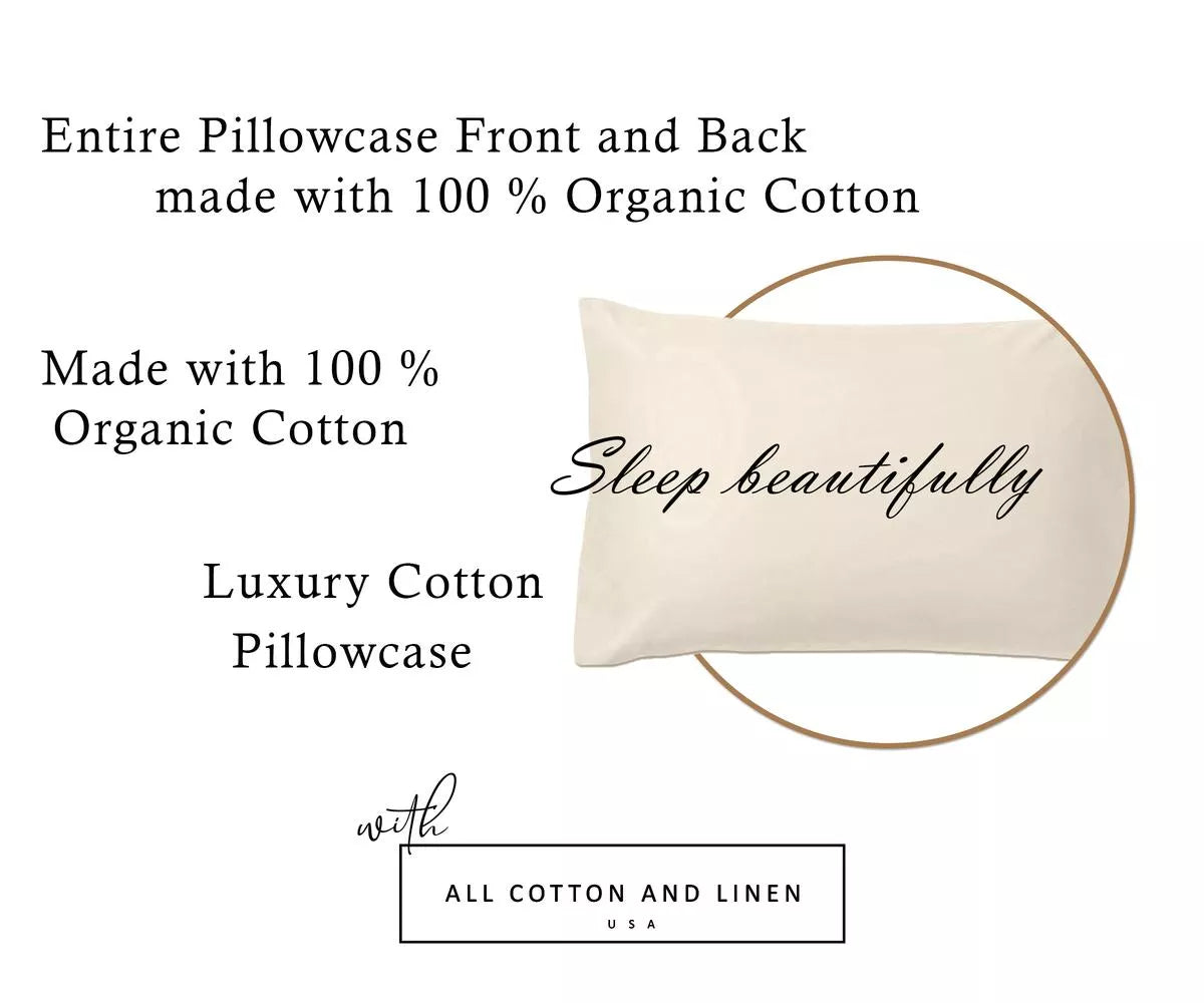 cotton pillowcases,  natural pillowcases