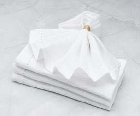 All Cotton and Linen 100% Linen Napkins, White Cloth Napkins, Set of 4, Linen Dinner Napkins, Napkins Cloth Washable, Wedding Table Napkins, 18x18