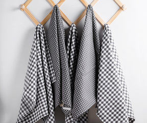  gray dish towels set of 6, farmhouse kitchen dish towels, gray and white dishcloths are best hand towels.