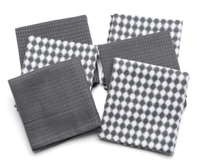 gray kitchen towels cotton with hanging loop for kitchen, grey kitchen dish towels cotton.