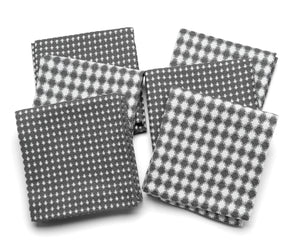dish cloth for kitchen use, cotton kitchen towels striped, white and gray kitchen dish towels