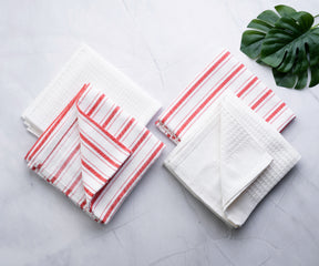 white cloth kitchen towels, red striped kitchen dish towels cotton, tea towels for kitchen.