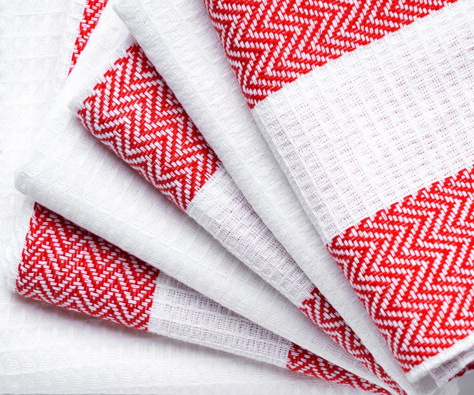 red and white dish towels cotton, cloth kitchen towels, dish towels and dishcloths sets, farmhouse kitchen towels.
