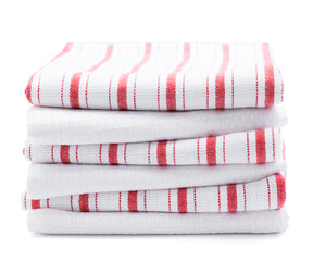 white with red striped dish towels, loop towels for kitchen, farmhouse dish towels cotton.