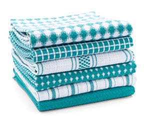 teal dish towels bulk or kitchen towel set are made of cotton. bulk dishcloths, easter hand towels for parties.