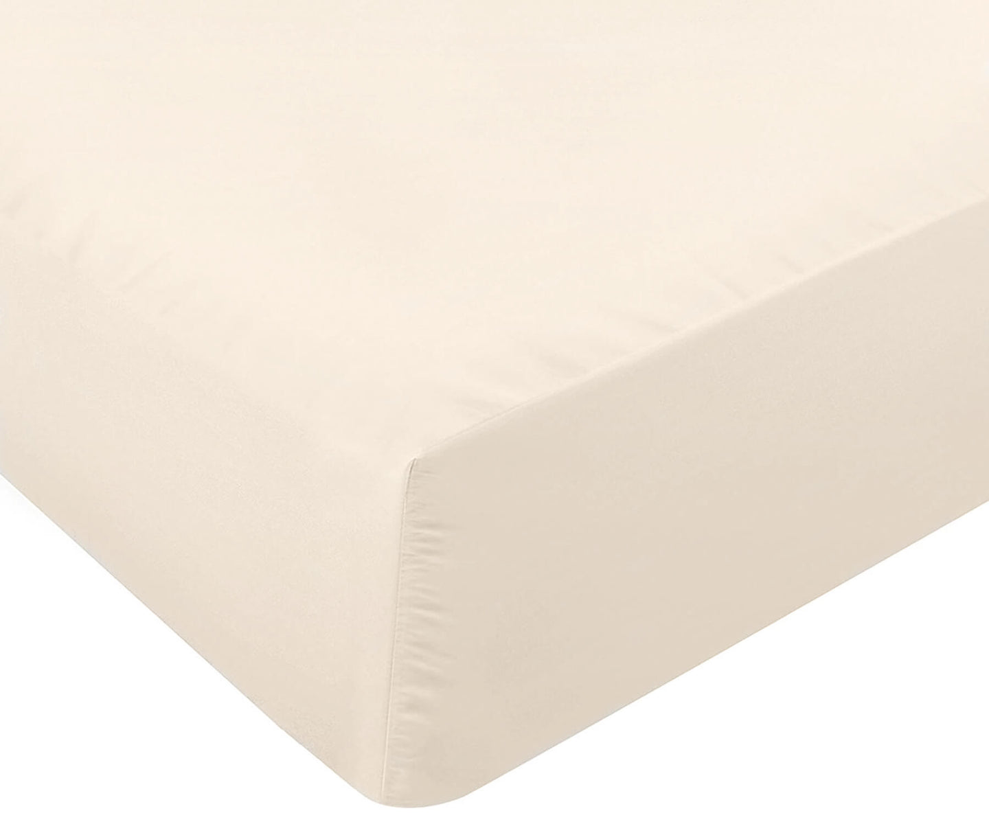 Classic White Fitted Sheets, crafted from cotton for a smooth and comfortable sleep surface.