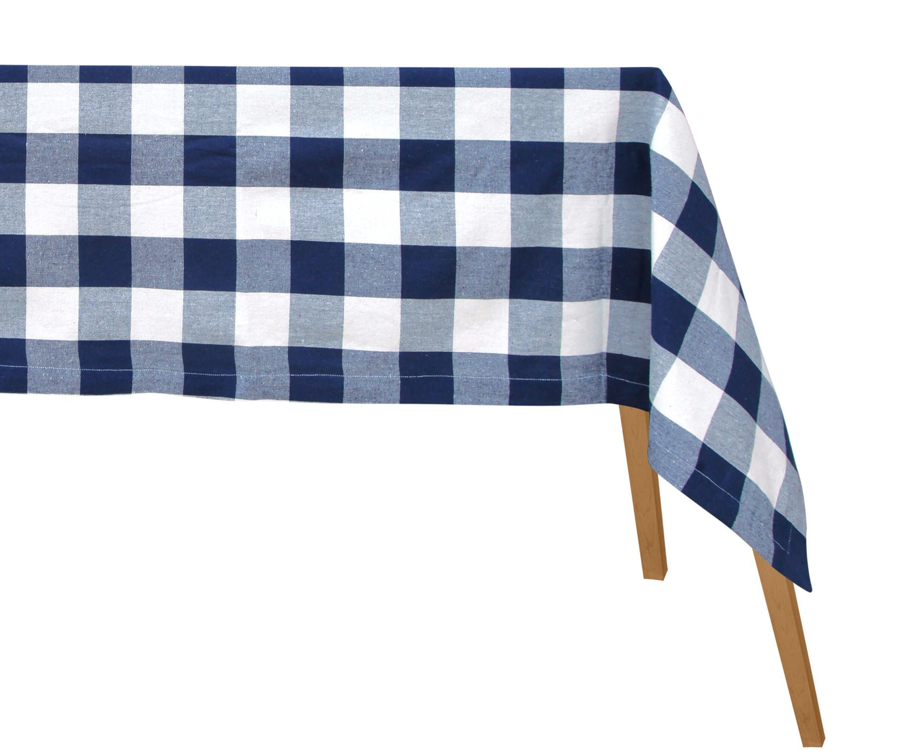 fabric tablecloth navy blue rectangle plaid tablecloth