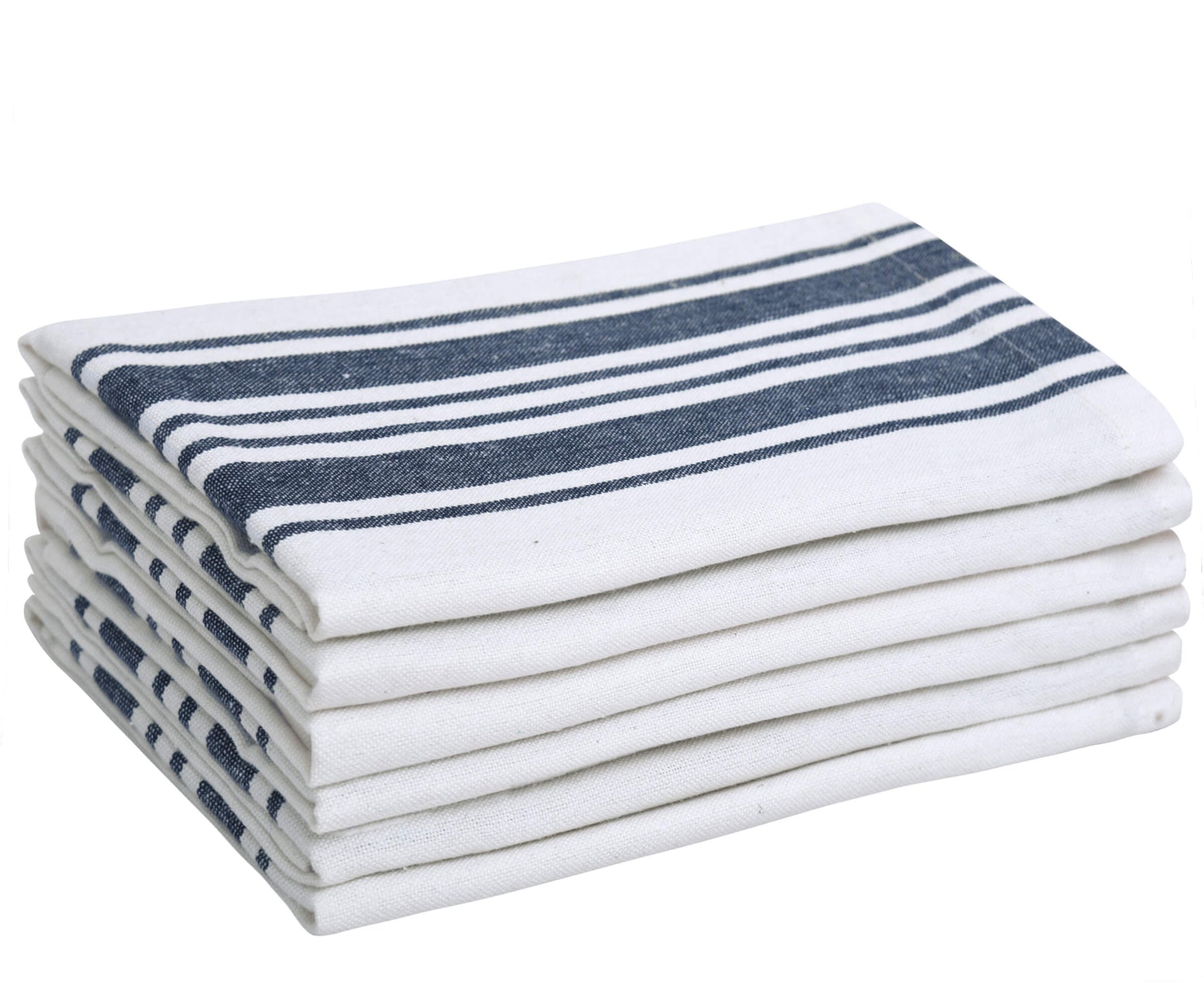 Blue napkins cloth - Cotton napkins are Folded & Set of 6 Bistro napkins are arranged vertically one above another.