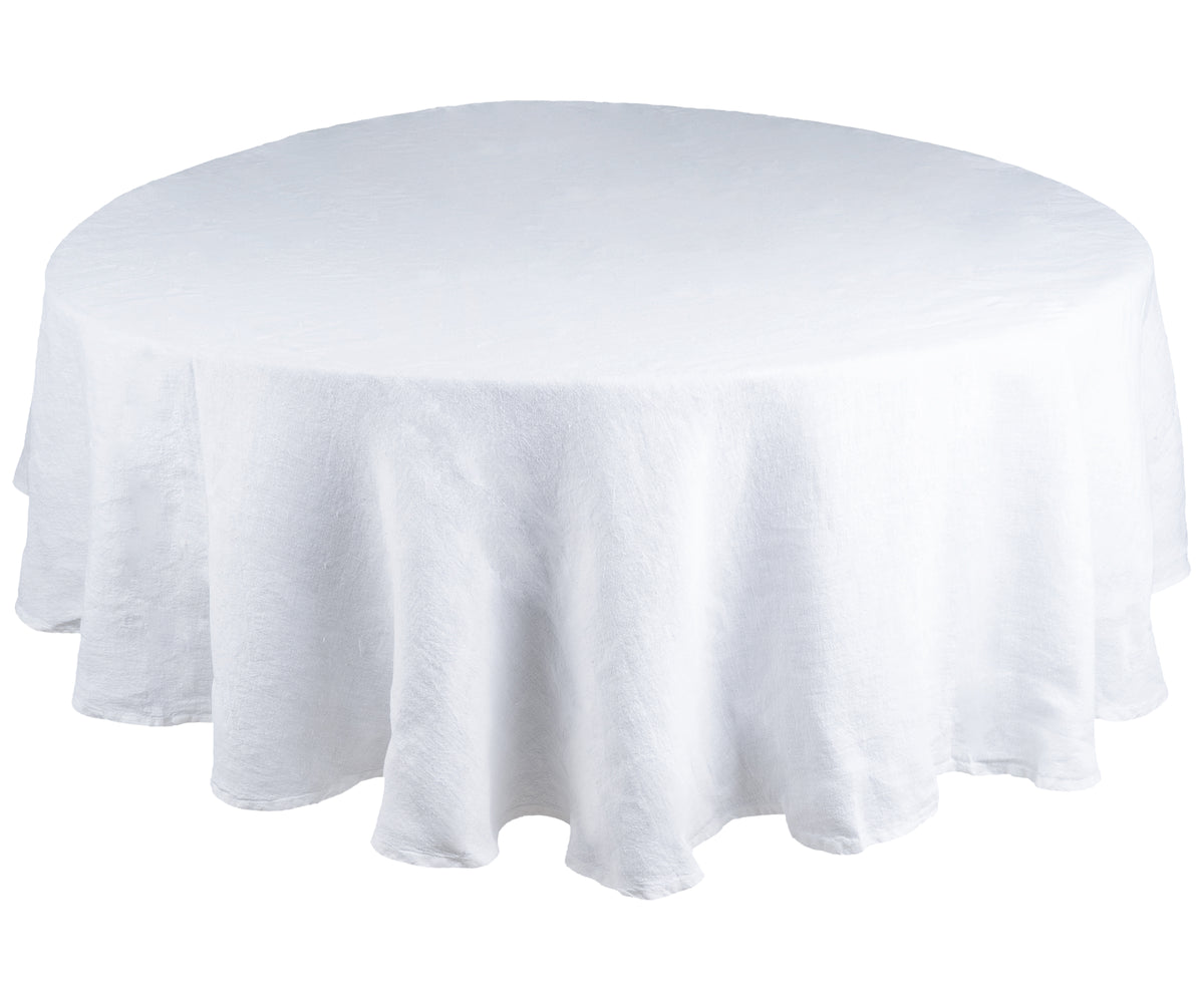 Experience sophistication with a white tablecloth, including our stylish white round tablecloth selections.
