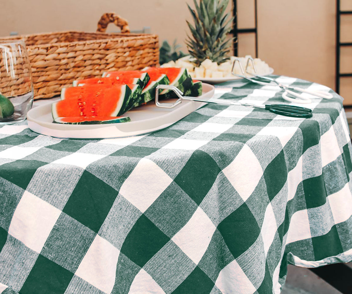 Round tablecloths, Round tablecloth, Heavy cotton tablecloths, green cotton tablecloths, green Round cotton tablecloths.