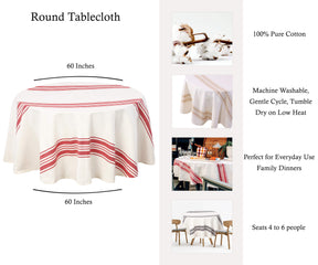 Dress up your round table with a stylish and functional round tablecloth.