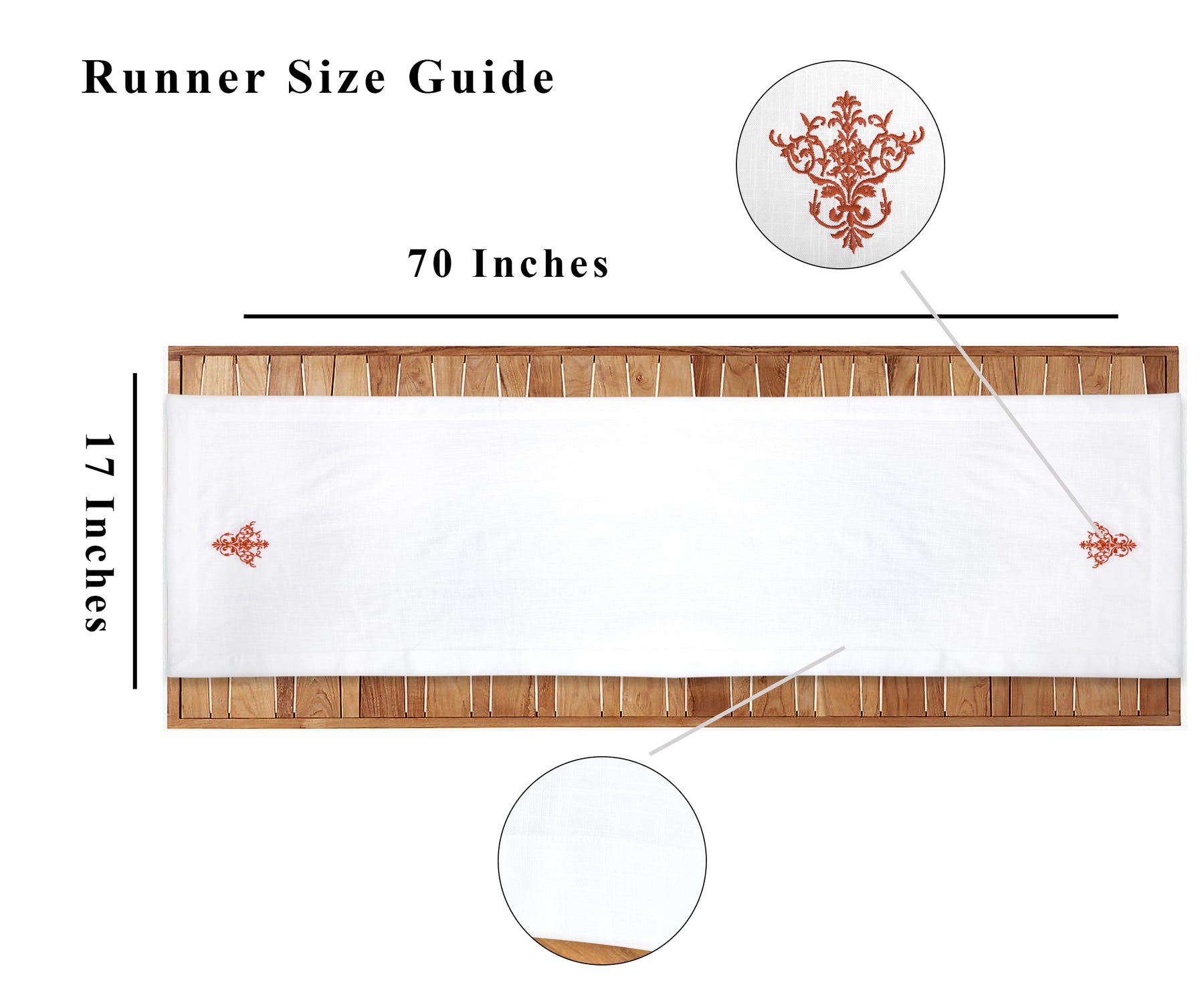tablerunner are suitable for easter, 70 inches table runner, embroidered table runner
