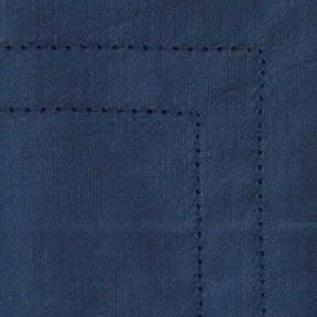 A rectangular placemats of size 13×18",hem stitched navy blue Woven placemats .