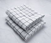 black and white dish towels, black plaid towel, black towel, kitchen towel, kitchen black dish towel, black cotton towel