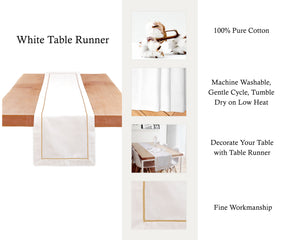 long table runner for rectangle tables, beige table runne cotton, dining table runner.
